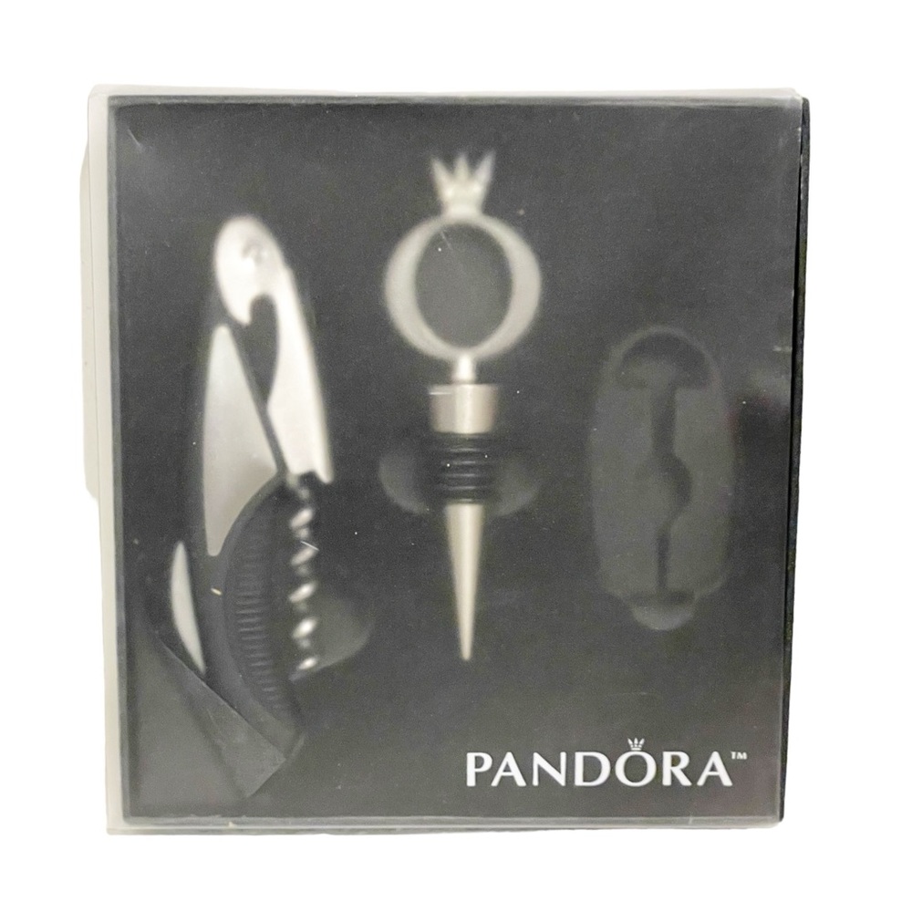 Pandora Jewelry Wine‎ Bottle Opener And Cork NEW Kitchen Bar Gift
